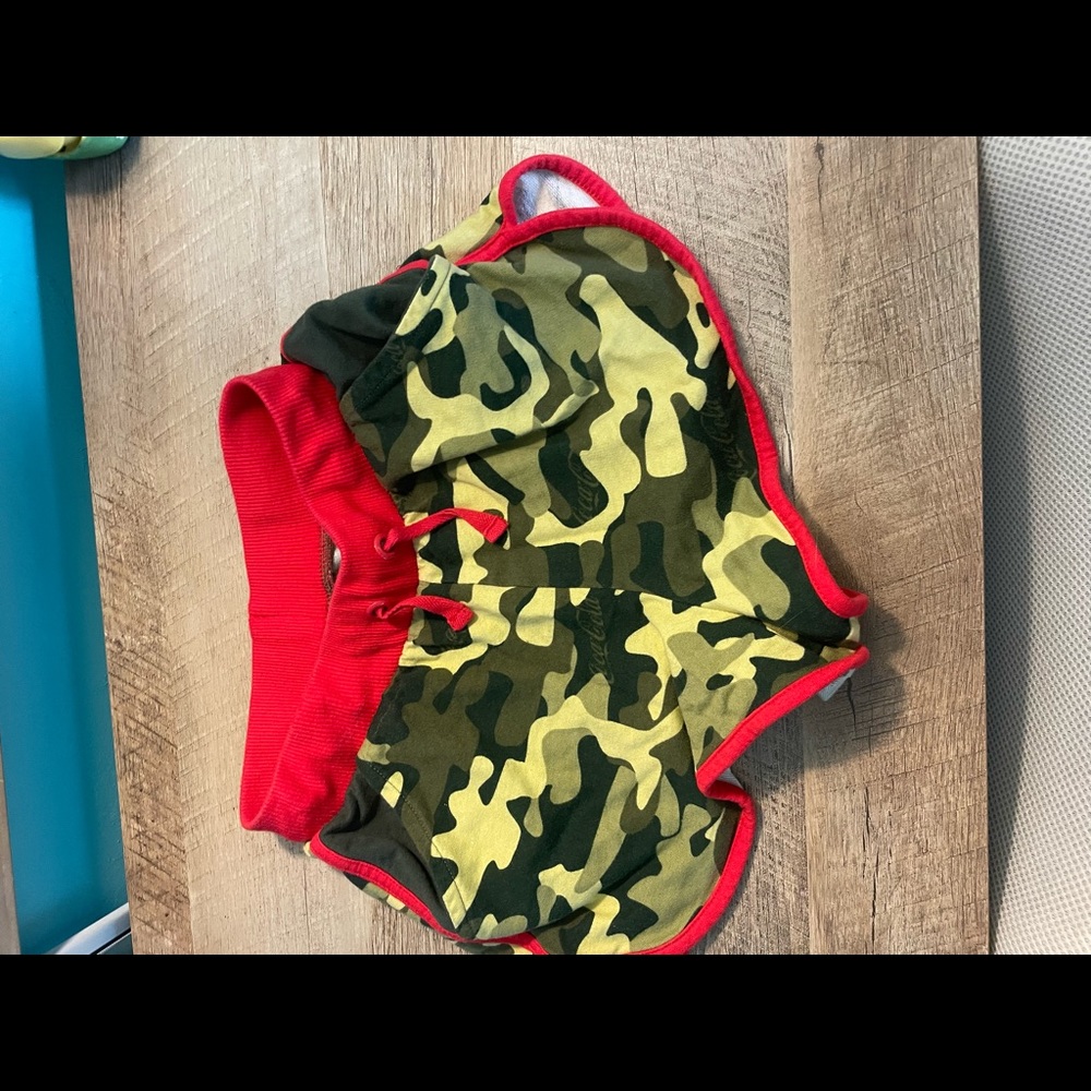Original, camouflage coca-cola shorts, bought at the coca-cola museum itself.